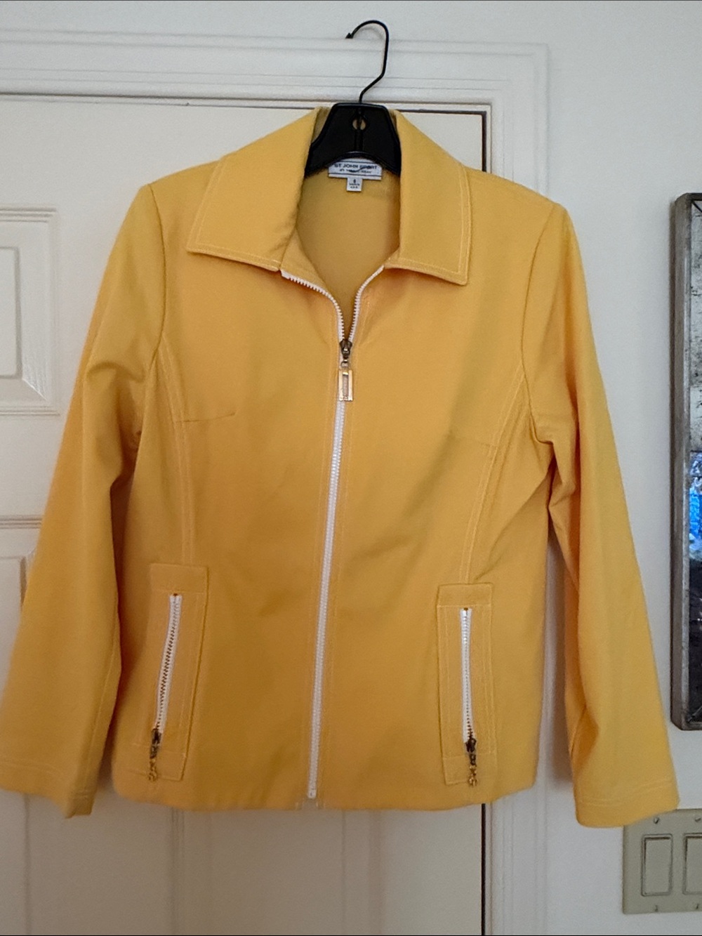 Women's Yellow Zip-Front Bomber Jacket by Studio M